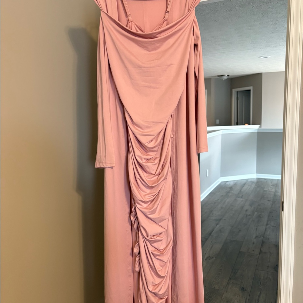 Maternity pink Women's Dress with jacket